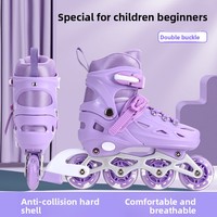Ensemble de patins à roulettes pour enfants ZHOYA pour garçons et filles, patins en ligne pour débutants avec roues en PU/PVC, coque en PU+maille, livraison directe