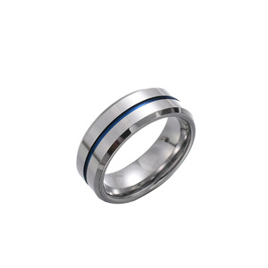 새로운 도착 패션 간단한 복고풍 장엄한 8mm 고급 보석 남성용 스테인레스 스틸 반지 - Product Image 3