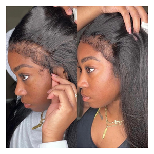 Parrucche leccate rosse con <span class=keywords><strong>capelli</strong></span> <span class=keywords><strong>ricci</strong></span> da bambino crespi lisci a parte V parrucca 360 <span class=keywords><strong>capelli</strong></span> umani in pizzo frontale in pizzo frontale - Product Image 1