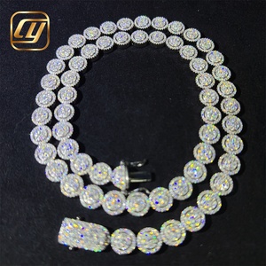 Collar de Joyería Hip Hop con Certificación GRA, Diamante Moissanite VVS de 10MM, Cadena Cubana Miami Iced Out, Plata de Ley 925 - Product Image 1