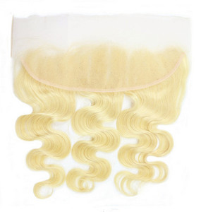 Livraison directe Personnalisable 10 "12" 14 "16" 18 "<span class=keywords><strong>20</strong></span>" 24 "26" pouces Blonde Body Wave Bundles Fermeture Frontale Perruques Raw 613 Blanchi - Product Image 3
