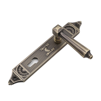 Serrures à mortaise modernes en aluminium haute sécurité, poignées de porte à levier de sécurité avec plaque et serrures pour portes en bois