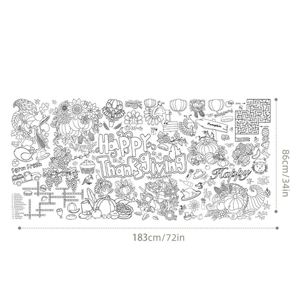 Thanksgiving Coloring Tablecloth