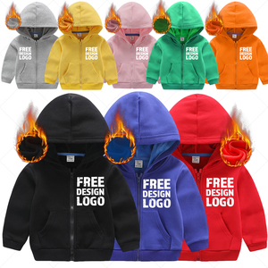 Sudaderas con Logo personalizado para niños y niñas, chándales, chaqueta, ropa con forro polar, 2023 - Product Image 4