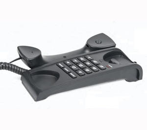 Embellecedor de teléfono con cable montado en la pared para Baño de hotel, diseño analógico de línea blanca y negra para comodidad y estilo - Product Image 2