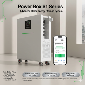 ระบบอินเวอร์เตอร์พลังงานแสงอาทิตย์แบบ all-in-one 51.2V แบบแยกส่วน10kWh 15kWh LiFePO4การจัดเก็บพลังงานสำรองไฮบริดพลังงาน CE OEM 5ปี - Product Image 1