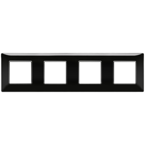 Cache-interrupteur mural noir 8M Plate 2+2+2+2 Int71, longueur 34 mm, hauteur 0,9 mm - Product Image 1