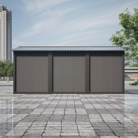 Conteneur préfabriqué personnalisé en usine pour entrepôt extérieur, atelier, jardin, abri de jardin, abri de voiture, garage, abri de maison avec porte à roulettes