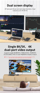 Intel Chứng Nhận 8K Thunderbolt 3 Hub Kép 4K Máy Tính Xách Tay Docking <span class=keywords><strong>Station</strong></span> DP Với Điện Giao Hàng SSD Khe Cắm Docking <span class=keywords><strong>Station</strong></span> Thunderbolt - Product Image 6