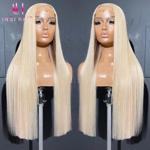 Parrucca Liscia Bionda 613 da 40 Pollici con Frontale in Pizzo Trasparente HD 13x6, Capelli Umani Veri Naturali Senza Colla, Densità 200, con Baby Hair - Product Image 1