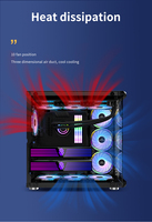 SNOWMAN Fast Ship PC ATX Case Gaming Cases 1mm SPCC Glass PC Cabinet CPU Carcasa para Gamer Support 10 PCS 120MM Fans PC Case