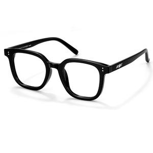 Montures de lunettes rectangulaires pour hommes 151 8019 TR90 Noir Monture complète Lentilles en plastique anti-UV Style coréen - Product Image 1