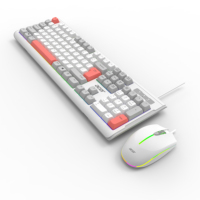 Clavier et souris filaire mince avec logo personnalisé Ensemble combiné avec pavé numérique USB pour ordinateur portable PC-Projection Style Nouveau
