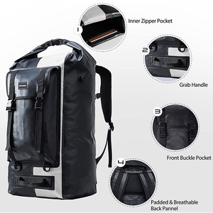 Bâche en PVC <span class=keywords><strong>60L</strong></span> 500D pour l'extérieur, <span class=keywords><strong>sac</strong></span> à <span class=keywords><strong>dos</strong></span> de voyage Extra Large et résistant pour kayak, pêche en mer et voyage - Product Image 5