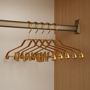 Appendiabiti <span class=keywords><strong>in</strong></span> Alluminio Dorato di Alta Qualità <span class=keywords><strong>per</strong></span> Negozi di Abbigliamento, Appendiabiti Singolo <span class=keywords><strong>per</strong></span> <span class=keywords><strong>Abiti</strong></span> da Sposa, Camicie e Giacche - Product Image 6