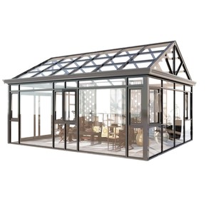 Meilleure vente Chambre moderne en verre Moulure de toit en triangle Cour extérieure Villa de ferme Entrepôt résidentiel Cuisine Hôtel pour - Product Image 6