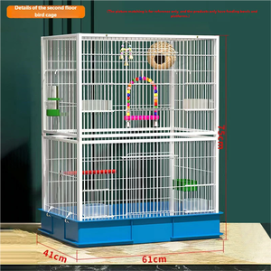 Geniş Demir Tel Kare Boru Kuş Kafesi, Muhabbet Kuşu, Myna Papağanı Yetiştirme, Dış Mekan İzleme, XL-Ekstra Büyük Ev Evcil Hayvan Yaşam Alanı - Product Image 6