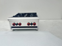 Cuisinière à gaz commerciale à 4 brûleurs en acier inoxydable, pour table, équipement de cuisine de restaurant