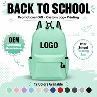 Mochila Escolar con Logotipo Personalizado, Tela Oxford Transpirable, Bolsa para Niños de Primaria y Secundaria, para Clases de Entrenamiento, Tutorías, Regalo