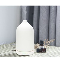Diffuseur d'huiles essentielles en céramique électrique 100 ml avec lumière LED, fabrication artisanale, aromathérapie pour hôtel, voiture, utilisation directe en usine