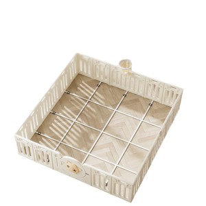 Corralito para bebés, valla de seguridad de plástico de 63 cm de altura, tapete de gateo para interiores para niños - Product Image 2