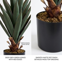 Plante artificielle Agave Bonsaï de 50 cm en plastique et sisal, plante Agave en sisal artificiel pour la décoration de table intérieure