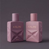 Atomiseur de parfum rechargeable en verre vide de 50 ml avec logo personnalisé, emballage de vente au détail, flacon de parfum de luxe avec boîte