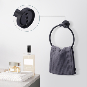 6 cái phụ kiện phòng tắm Set đen 24 inch thanh khăn, vòng khăn, Robe Hooks treo tường phòng tắm phần cứng Set - Product Image 5