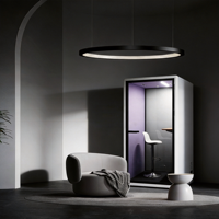 Cabine de bureau acoustique haut de gamme pour espaces de travail modernes |   Cabine insonorisée avec ventilation intelligente, éclairage LED et design modulaire