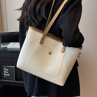 Sacs fourre-tout à fermeture éclair, sacs à main de luxe en cuir pour femmes, sacs à bandoulière grande capacité, sacs fourre-tout en cuir PU de couleur unie