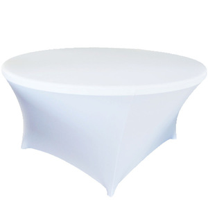 Ngà 5ft Được Trang Bị Bàn Tròn Spandex Khăn Trải Bàn Co Giãn Cho Đám Cưới, Tiệc, Tiệc - Product Image 5