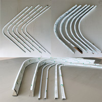 Plinthe décorative en métal laiton, profil de finition de carrelage en forme de U, profil de finition de carrelage incurvé en acier inoxydable