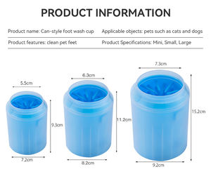 Taza de lavado de pies de mascotas, cepillo de limpieza de pies de perro portátil desmontable, garra de gato, limpiador de patas de botella, venta al por mayor, novedad de <span class=keywords><strong>2022</strong></span> - Product Image 4