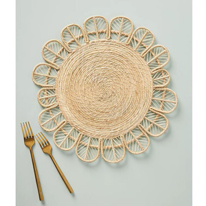 Premium 2025 bohème rotin et corde chargeur assiette fabriqué à la main éco-conscient réglage de Table pour mariages fête et décoration intérieure - Product Image 1