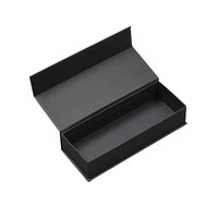 YZ Factory Hardbound Noir Carton Aimant Fixation Étui À Lunettes Carton Ondulé Papier Emballage pour Lunettes