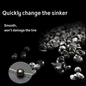 Plombs de pêche Split Shot 0,2g-4g, oxyde noir, <span class=keywords><strong>micro</strong></span>-poids à pince, étanches, lumineux, à changement rapide, outils et accessoires de pêche au silure, bateau - Product Image 3