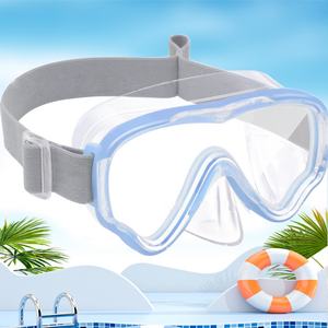 Lunettes de natation en verre trempé entièrement sèches pour enfants avec lunettes de plongée anti-buée et bandeau en tricot pour la plongée en apnée - Product Image 3