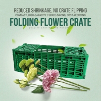 Caisse en plastique pliable, empilable et réutilisable HUADING 1000*400*340 mm en PP pour l'exportation de fleurs