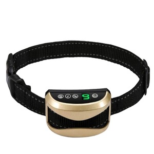 Collier intelligent à ultrasons pour le contrôle des aboiements des chiens, dispositif d'entraînement entièrement automatique, étanche et rechargeable, couleur or - Product Image 2