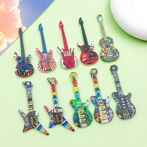 จี้กีตาร์อะคริลิคสีสันสดใสพิมพ์สองด้านสำหรับอุปกรณ์เครื่องประดับ DIY - Product Image 4