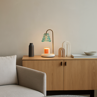 Lampe chauffe-cire électrique personnalisée en gros pour la décoration intérieure, avec abat-jour en verre à intensité variable