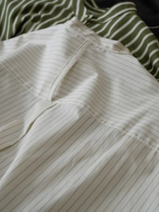 Nuova <span class=keywords><strong>camicia</strong></span> a righe senza colletto minimalista in <span class=keywords><strong>stile</strong></span> <span class=keywords><strong>giapponese</strong></span> primaverile, comoda camicetta snellente da donna - Product Image 5