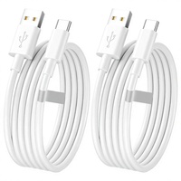 Cable de Carga Rápida USB-A a USB-C Universal de 17/16/15/2M, Paquete de 2, con Transferencia de Datos, Diseño Anti-Enredos (Material TPE)