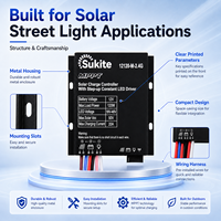 Contrôleur solaire MPPT Boost 12120 12V 120W 20A fiable Sukite pour éclairage public à énergie solaire avec capteur