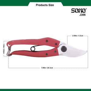 Tijeras de Podar SONO J306 con Mango de Plástico TPR Antideslizante, Cuchillas de Acero al Carbono Cromadas, Grado Industrial para Bricolaje - Product Image 4