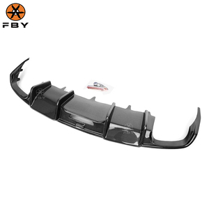 Diffuseur de pare-chocs arrière en Fiber de carbone Style KB chaud pour Audi S6 <span class=keywords><strong>A6</strong></span> <span class=keywords><strong>Sline</strong></span> C7 2016-2018 Kit de carrosserie de lèvre de diffuseur arrière de haute qualité - Product Image 5