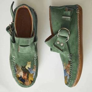 Bottes à lacets grande taille pour femme, style européen et américain, nouvelle collection été, imprimé 3D motif <span class=keywords><strong>chat</strong></span>, pour sites web indépendants, commerce extérieur - Product Image 1