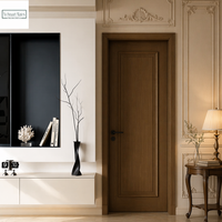 Porte coulissante contemporaine en bois massif, finition grain de bois couleur personnalisée pour usage résidentiel et commercial
