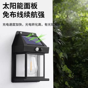 Solar Tungsten Filament Lamp Outdoor Wall <b>Light</b> Led 20 Degree Beam Angle <b>Motion</b> <b>Sensor</b> For Courtyard House - Product Image 5