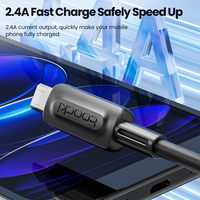 Câble USB a vers Micro Toocki 2.4A à charge rapide, synchronisation des données 480 Mbps, cordon de charge pour téléphone et tablette